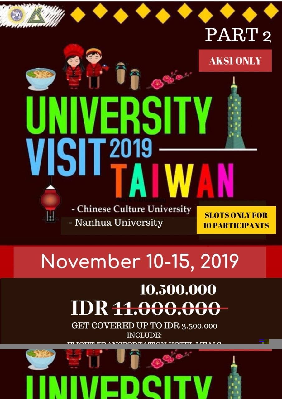 University Visit Taiwan Part 2 2019